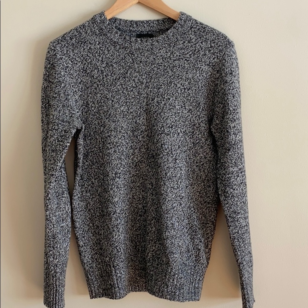J. Crew Men's Black Marled Wool Sweater